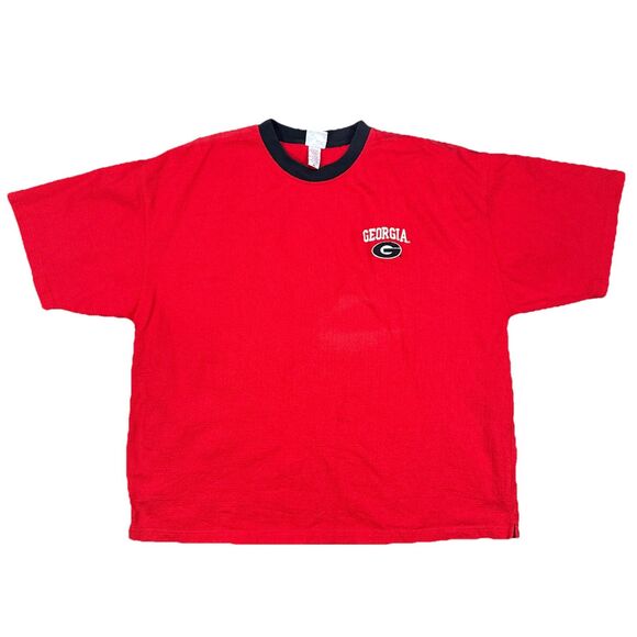 Vintage Georgia Bulldogs Red Mesh Practice Jersey Shirt Lightweight Size 3XL - Picture 1 of 7
